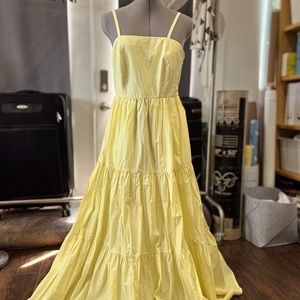 Yellow striped J. Crew summer dress